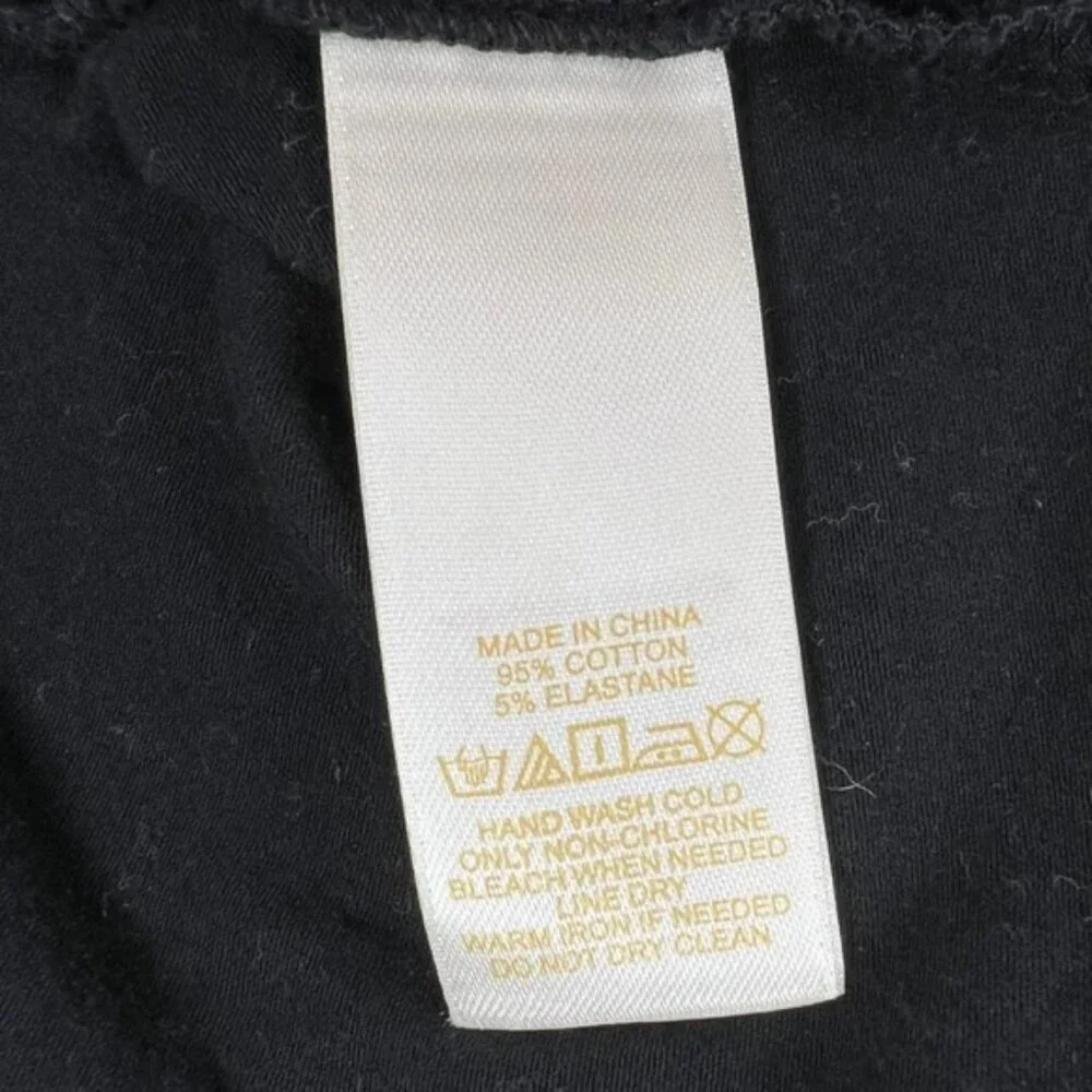 KATE SPADE  Black Tie Front Keyhole Neck Tank Top Blouse Cotton‎ Blend Size S